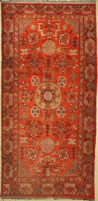 Khotan alt, Turkestan, um 1940, Wolle auf Baumwolle, ca. 315 x 157 cm, EHZ: 5