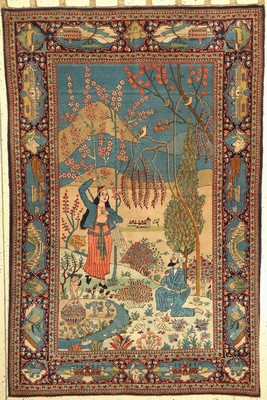 Keschan kork alt (Bildteppich), Persien, um 1930, Korkwolle, ca. 202 x 136 cm, EHZ: 2