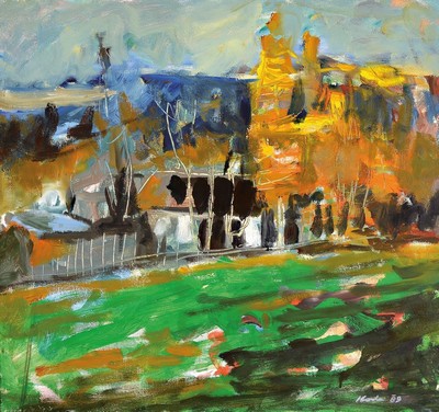 Josef Kosil, zeitgen. Künstler, Landschaft, Öl/Lwd, rechts unten signiert, ca. 70x75cm