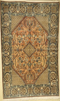 Ghom alt, Persien, ca. 60 Jahre, Wolle mit Seide, ca. 218 x 138 cm, verblasst, EHZ: 2