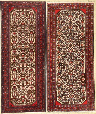 1 paar Enjelas, Persien, ca. 60 Jahre, Wolle auf Baumwolle, ca. 192 x 86 cm, EHZ: 2