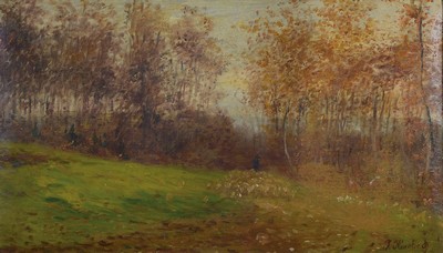 Julius Kornbeck, 1839 Winnenden-1920 Oberensingen, Studium an den Akademien Stuttgart, München und Düsseldorf, hier: Schäfer mit seiner Herde am ...