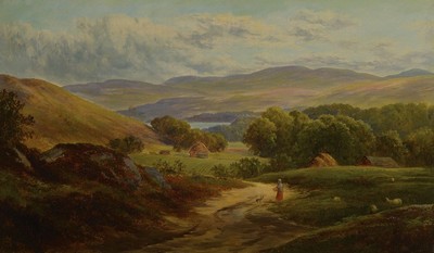 George Alexander, schottischer Künstler, 1832-1913, Brig 'o Turk in Schottland, rückseitig so betitelt, eine Ortschaft im Zentrum der ...