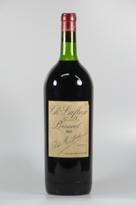 1 Magnumflasche, Chateau Lafleur Grand Vin Pomerol, 1947, ca. 150 cl, Top Shoulder, Kapsel u. Etikett mit l. Alterssp.