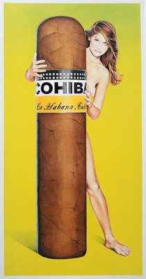 Mel Ramos, geb. 1935, "Hav-a-havanna", Farboffset, Drucker/Verlag: New York 2004, PP, Motiv ca. 55x33,5 cm , gesamt ca. 70x49,5 cm, ...