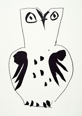 Pablo Picasso, 1881-1973, "Chouette", Seriegrafie, Drucker/Verlag: Ed. P.D´Arvile, Acte, Florence, ca. 59x49 cm