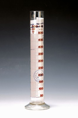 Joseph Beuys, 1921-1986, Rose für direkte Demokratie, Messzylinder aus Glas mit Schriftzug bedruckt, mit Briefbogen der Organisation für direkte ...