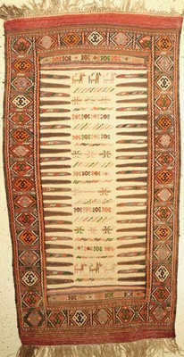 Belutsch Sofreh, Persien, um 1930, Wolle auf Wolle, ca. 195 x 106 cm, EHZ: 2