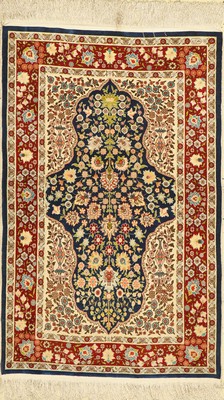 Signierter Hereke Seide fein, Türkei, ca. 60 Jahre, reine Naturseide, ca. 118 x 77 cm, EHZ: 2