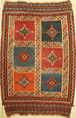 Ghaschgai Kelim, Persien, um 1910, Wolle auf Wolle, ca. 215 x 145 cm, EHZ: 3
