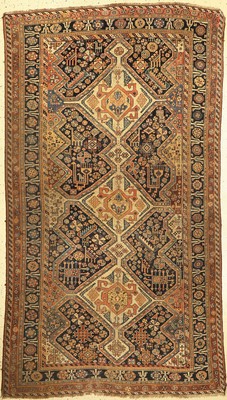 Antiker Ghaschgai, Persien, 19. Jhd, Wolle auf Wolle, ca. 259 x 145 cm, EHZ: 4-5