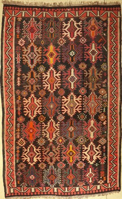 Antiker Kuba Kelim, Kaukasus, 19. Jhd, Wolle auf Wolle, ca. 330 x 205 cm, EHZ: 2(paarkleine Löcher).