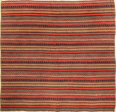 Djajim alt, Persien, um 1930, Wolle auf Wolle, ca. 165 x 160 cm, EHZ: 2.(6 Bahnig).