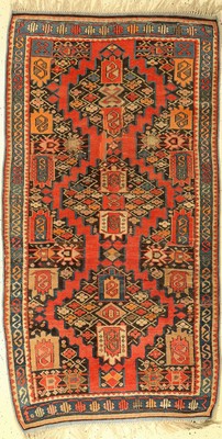 Antiker Karabagh, Kaukasus, um 1900, Wolle auf Wolle, ca. 185 x 97 cm, EHZ: 4