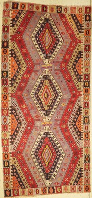 Antiker Sivas Kelim, Türkei, 19. Jhd, Wolleauf Wolle, ca. 388 x 170 cm, EHZ: 3