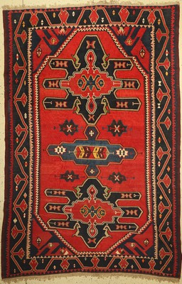Antiker Kuba Kelim, Dagestan, Kaukasus, 19.Jhd, Wolle auf Wolle, ca. 310 x 196 cm, EHZ: 2