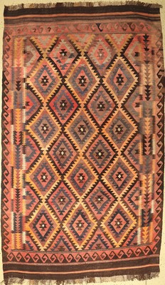 Nomaden Kelim, Afghanistan, um 1940, Wolle auf Wolle, ca. 318 x 190 cm, EHZ: 2-3
