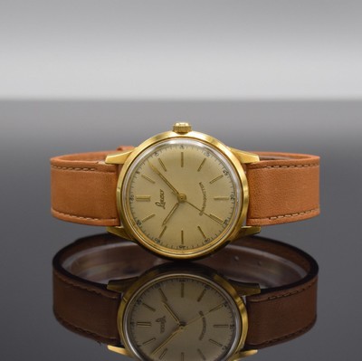 LACO Chronometer Herrenarmbanduhr mit Kaliber Durowe 630, Handaufzug, Deutschland Anfang 1960er Jahre, Metall verg., Edelstahlboden verschr., orig. ...