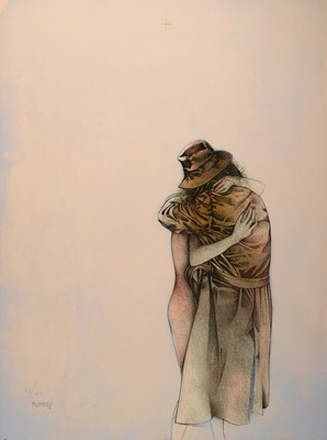 Bruno Bruni, geb. 1935 in Gradara, Konvolut aus 2 Lithografien, je sign., num. 23/100, unter Glas gerahmt, je ca.78x58,5 cm