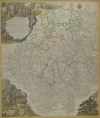 3 Kupferstichkarten von Sachsen, 18.Jh., sächsisches Bergbaugebiet "Circuli Metalliferi", Sachsen u. Umgebung "Saxoniae Inferioris ...