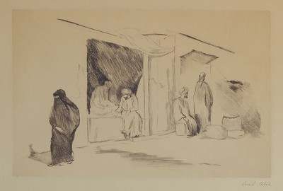 Emil Orlik, 1870 Prag - 1932 Berlin, Ausbildung bei Heinrich Knirr u. ab 1891 a.d. Akademie München mit Schwerpunkt auf die grafischen Künste, als ...