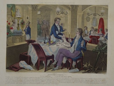 15 kolorierte Stiche und Lithographien, meist Frankreich, Mitte 19. Jh., alle handkoloriert, u.a. Catherine, Ou La Croix D´Ór; Les Mauvaises ...