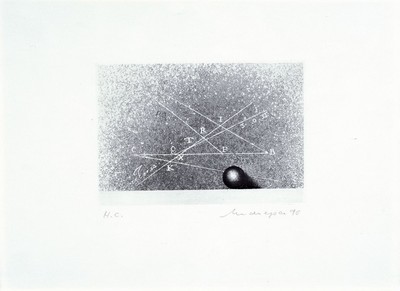 Friedrich Meckseper, 1936-2019, 4 kleine Farblithographien, 1x sign., num. 82/ 150, unter Glas, ca. 25x20cm, sign., dat. 70, unter Glas, ca. 27x24,5 ...