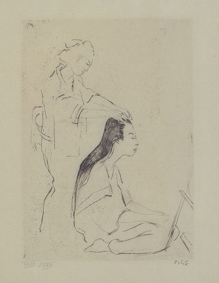 Emil Orlik, 1870 Prag - 1932 Berlin, Ausbildung bei Heinrich Knirr u. ab 1891 an der Münchener Akademie mit Schwerpunkt auf die grafischen Künste, ...