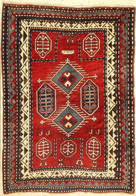 Antiker Borchalu Kazak, Kaukasus, datiert 1333(1907), Wolle auf Wolle, ca. 200 x 144 cm,EHZ: 3