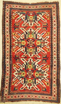Antiker Tshelaberd (Adlerkazak), Kaukasus, 19.Jhd, Wolle auf Wolle, ca. 237 x 145 cm, EHZ: 5