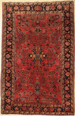 US Re-Import Sarogh, Persien, um 1920, Wolle auf Baumwolle, ca. 203 x 135 cm, EHZ: 3-4