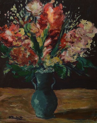 Bertoldo Taubert, 1915 Leopoli Italien-1974 Paris, Blumenstillleben, Öl/Hartfaser, rechts unten signiert, ca. 41x33cm, R. ca. 46x47cm