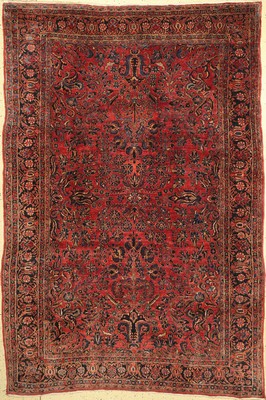 US Re-Import Sarogh antik, Persien, um 1910, Korkwolle, ca. 305 x 206 cm, EHZ: 4