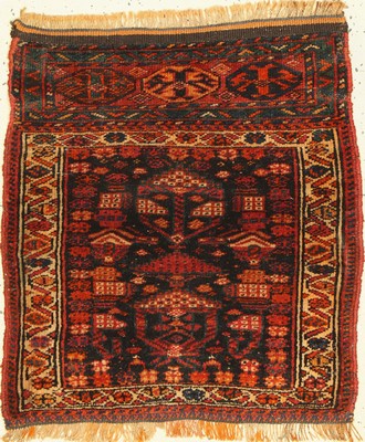 Afschar Taschenfront, Persien, um 1920, Wolle auf Wolle, ca. 60 x 58 cm, EHZ: 3