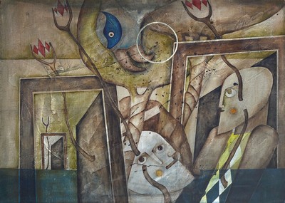 Gerd Ditz, geb. 1941 Landau, 1958-62 Studium an der Freien Akademie Mannheim, seit 1965 freischaffend, mehrfach ausgezeichnet, hier: Abstrakte ...