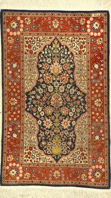 Hereke Seide fein, Signiert, Türkei, ca. 50Jahre, reine Naturseide, ca. 96 x 61 cm, EHZ: 2