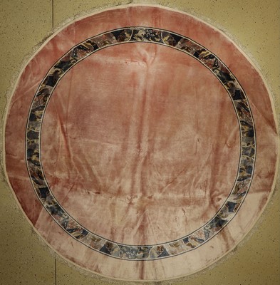 China Seide rund, ca. 50 Jahre, reine Naturseide, durchm.ca. 248 cm, EHZ: 2