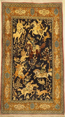 Ghom alt, Persien, um 1960, Wolle mit Seide, ca. 240 x 140 cm, EHZ: 2-3
