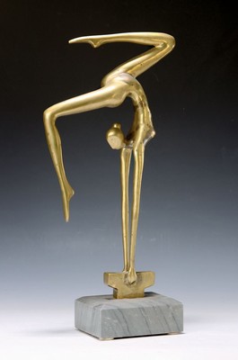 Hattakittkosol Somchai, 1934 Bangkok - 2000, thailändischer Bildhauer u. Designer, Ballerina: Darstellung einer Tänzerin in Handstand-Pose, ...