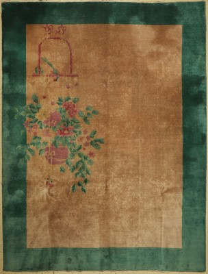 Peking antik, China, um 1920, Korkwolle, ca. 350 x 267 cm, EHZ: 3