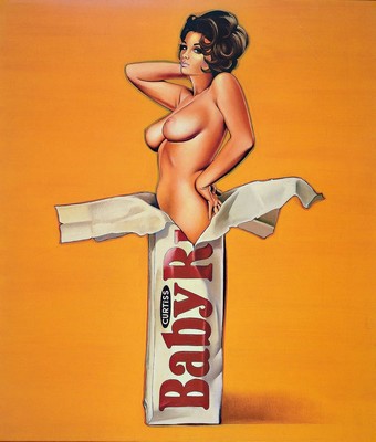 Mel Ramos, 1935-2018, "Baby Ruth", Farboffset, Drucker/Verlag: publishing Company-Verlag 2004, PP, Motiv ca. 54x47 cm, gesamt ca. 70x50 cm