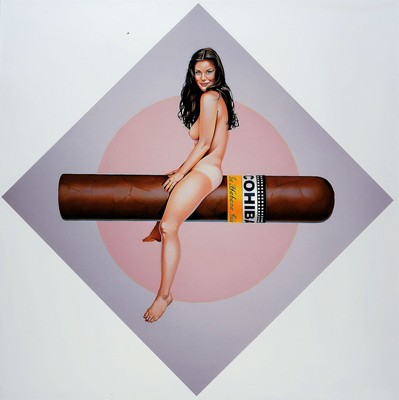 Mel Ramos, 1935-2018, "Hav-a-Havanna", Farboffset, Drucker/Verlag publishing company-Verlag 2004, PP, Motiv ca. 48x45 cm, gesamt ca. 70x50 ...