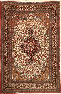 Ghom Kork, Persien, ca. 50 Jahre, Korkwolle, ca. 212 x 140 cm, EHZ: 2(gereinigt).
