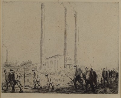 Hermann Kupferschmid, 1885 Waldshut-1975 Achern, Studium an der Akademie Karlsruhe bei Schurth, Conz und Ritter, bekannt als Industriemaler, hier: ...