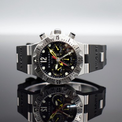 BULGARI Diagono Professional Flyback- Chronograph in Chronometerqualität Referenz SC 40S, Automatik, Edelstahlgeh., Boden & Krone verschr., orig. ...