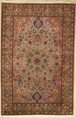 Täbriz fein(50 Raj), Persien, ca. 50 Jahre,Korkwolle mit Seide, ca. 300 x 200 cm, EHZ: 2