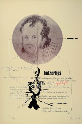 Peter Schnatz, 1940 Ebringen - 2004, fünf Graphiken, Hölzerlips, 23/70, handsigniert und dat. 74, 70 x 50 cm, leicht angeschmutzt und leichte ...