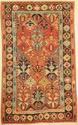 Avar Kelim, Kaukasus, um 1910/1920, Wolle auf Wolle, ca. 227 x 142 cm, EHZ: 2-3