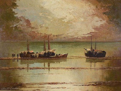 Arnold Graboné, 1896 München-1982 Starnberg, "In der Kurischen Nehrung" so rückseitig auf Künstleretikett betitelt, Öl/Lwd, pastoser ...