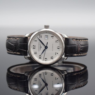 LONGINES Damenarmbanduhr aus der Master Collection Referenz L22574783, Automatik, Edelstahlgeh. inkl. Lederband (zu ern.) m. orig. dopp. Faltschl., ...